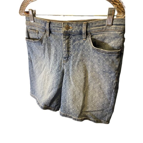 Chaps Denim Light Wash with Geometric Pattern Shorts SZ 4 - Picture 3 of 5